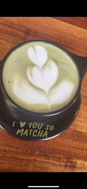 Matcha latte at Falcon Coffee Bar in Nashville