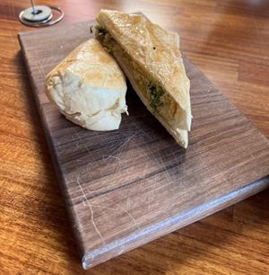 Breakfast sandwich with spinach and scrambled egg  at Falcon Coffee Bar in Nashville