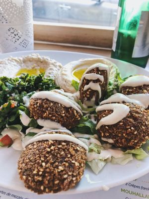Falafel plate at Street Beirut in Geneva
