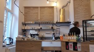 Bar at Vegano Cafe in Krakow