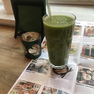 Green smoothie! (Kiwi, kale, apple, pear)  at Vegano Cafe in Krakow