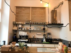 Food menu! (Not including the cakes on display)  at Vegano Cafe in Krakow