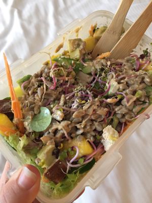 Indie-Salad to go in my own container. Best salad I had in krakow! at Vegano Cafe in Krakow