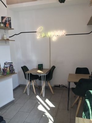 Cute interior  at Vegano Cafe in Krakow