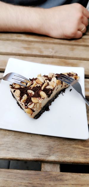 Super good snickers cake at Vegano Cafe in Krakow