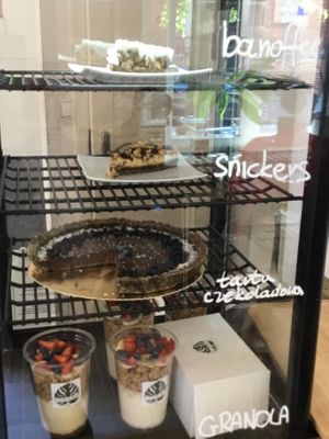 Cakes at Vegano Cafe in Krakow
