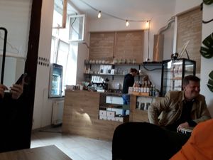 Inside at Vegano Cafe in Krakow