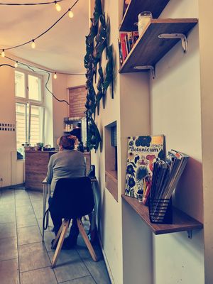 Cosy atmosphere at Vegano Cafe in Krakow