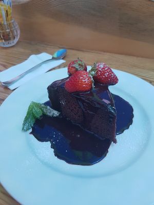 Vegan choc cake! at The Possum Shed in Westerway