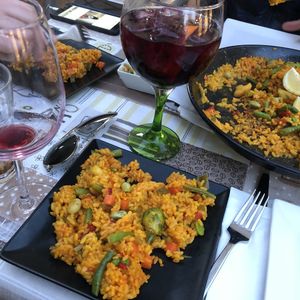 Vegan paella  at Espana Cani in Madrid