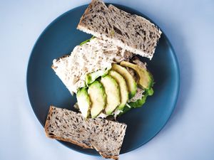 Sandvis cu telina si avocado si paine cu maia at Pofta de Verde in Constanta