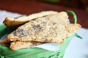 Trigoane cu tofu si praz at Pofta de Verde in Constanta