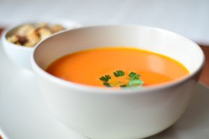 Supa crema de ardei copti at Pofta de Verde in Constanta