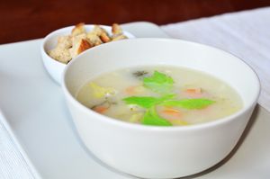 Supa minestrone at Pofta de Verde in Constanta