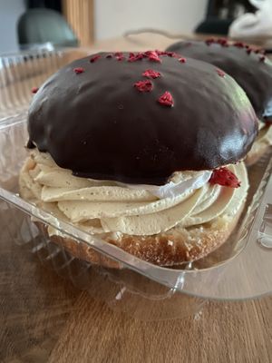 Vegan doughnut Berliner. Amazing! Only made in February during the carneval.  at Hiša Kruha in Maribor