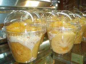 Vegan persimmon cups. at Hiša Kruha in Maribor