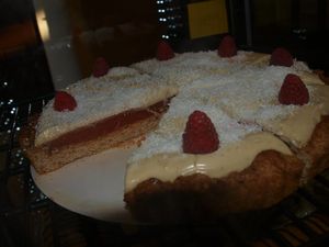 Vegan strawberry pie. at Hiša Kruha in Maribor
