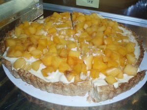 Vegan persimmon pie. at Hiša Kruha in Maribor