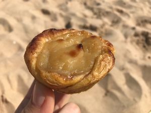 Pastel de nata at A Vegana in Portimao