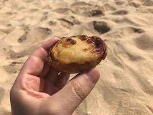 Pastel de nata at A Vegana in Portimao