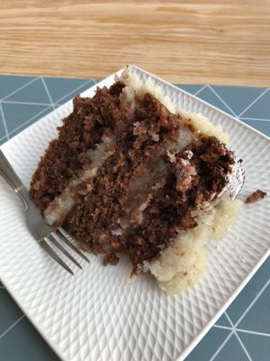 Chocolate and coconut cake at A Vegana in Portimao