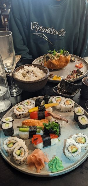 Vegan sushi platter at Koko in Sheffield