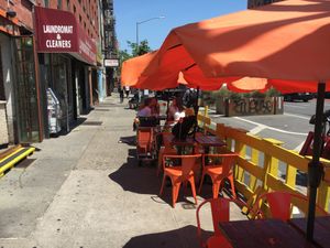 Outdoor seating at S'MAC in New York City