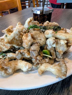 Batter fried oyster mushroom at House of Fortune - Chino in Chino