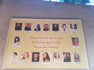 Alle stolzen Gegnerinnen sind hier verewigt at Thuan Chay Lao Nong in Phan Thiet