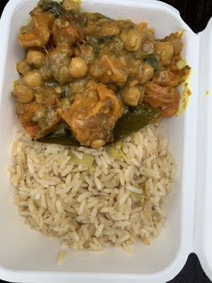 Curry & rice   at Tara's Vegan Treats in St Albans