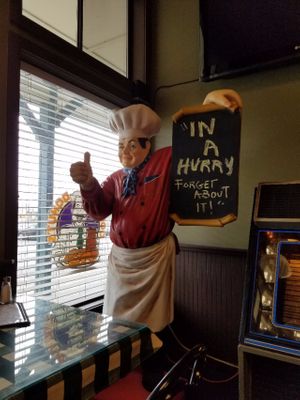 Take your time... at Cousin Vinnie's NY Pizza Cafe in San Juan Island