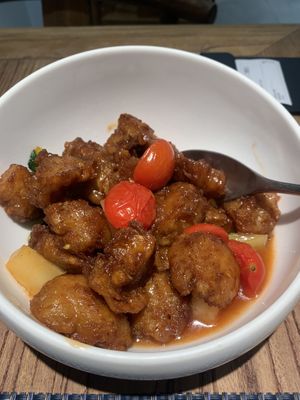 Not too sweet kung pao chicken   at Jiayuan 家源 in Guangzhou