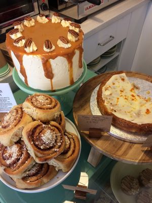A Saturday counter full of treats.  at Sift in Otley