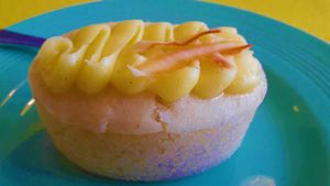 Coconut & cherry cake at Sift in Otley