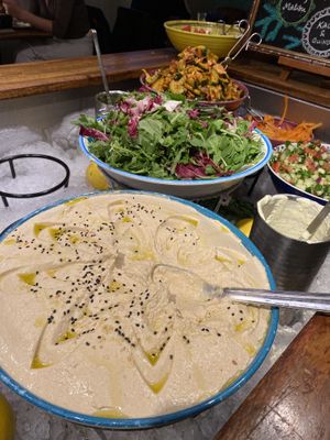 Part of the buffet  at Hermans in Stockholm