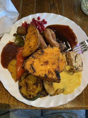 There is also a barbecue buffet option!  at Hermans in Stockholm