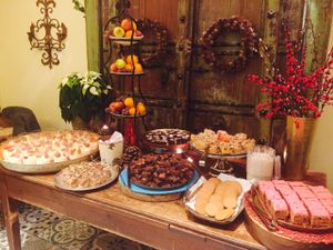 Christmas dessert Table  at Hermans in Stockholm