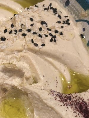 Yummy hummus  at Hermans in Stockholm