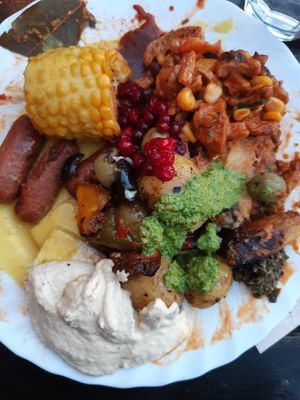 sorry for the dirty plate, it was my second full plate eheh at Hermans in Stockholm