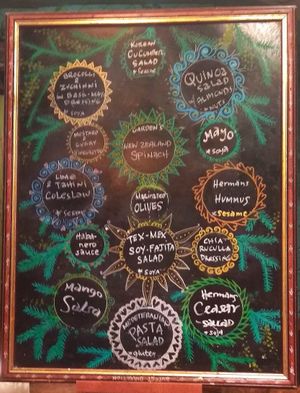 Menu at Hermans in Stockholm