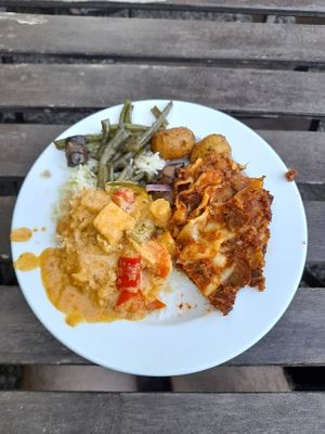 Dish from Buffet at Hermans in Stockholm