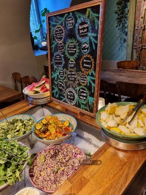 The presentation of the buffet at Hermans in Stockholm