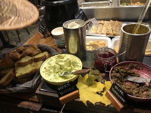 Part of the buffet  at Hermans in Stockholm