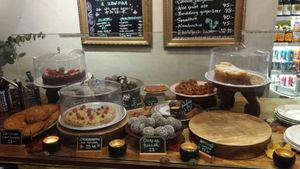 yummy cakes at Hermans in Stockholm