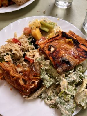 All the yummy options  at Hermans in Stockholm