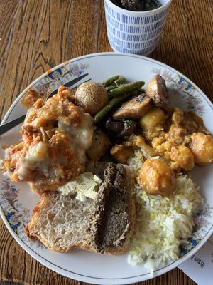 From the hot buffet  at Hermans in Stockholm