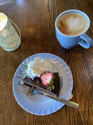 Belgian chocolate cake   at Hermans in Stockholm