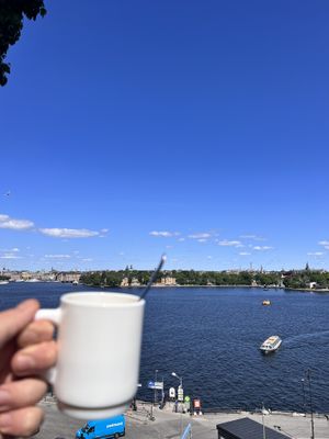 Best view of Stockholm  at Hermans in Stockholm