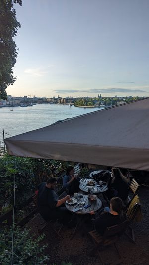 The view from the terrasse at Hermans in Stockholm