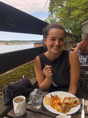 One happy customer   at Hermans in Stockholm